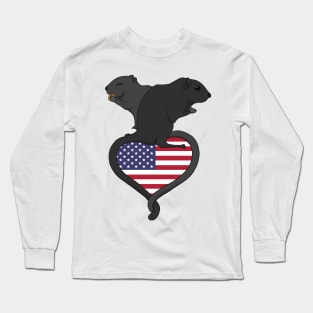 Gerbil USA (dark) Long Sleeve T-Shirt